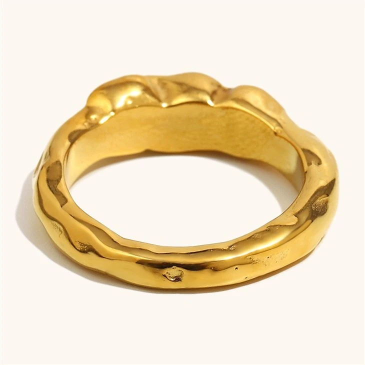 3 Stone Molten Ring factory
