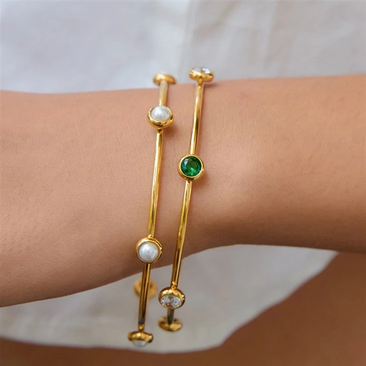 Dainty Bezel Bangle factory