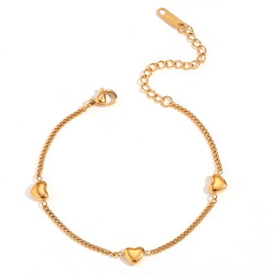 Pulseira de coração inchado