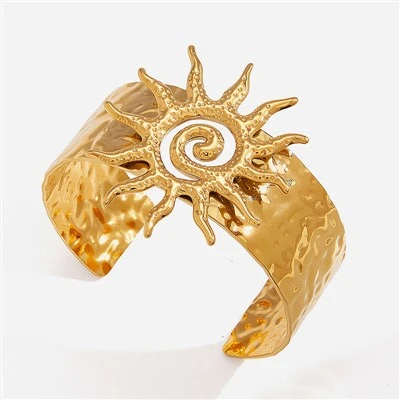Pulseira Larga Espiral Sol
