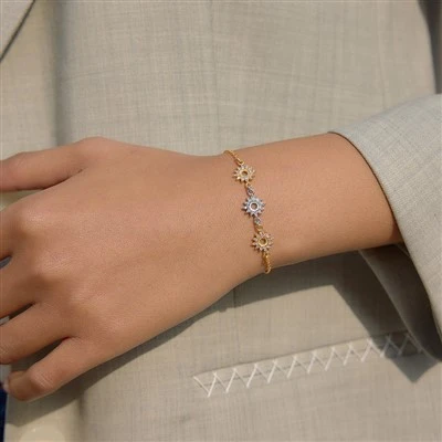 Pulseira Triplo Sol Zircão