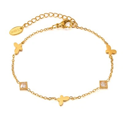 Pulseira de borboleta de zircão
