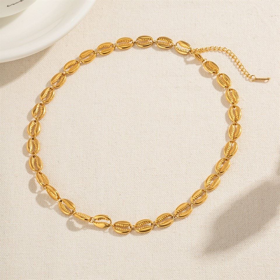 Stainless Steel Shell Chain Necklace