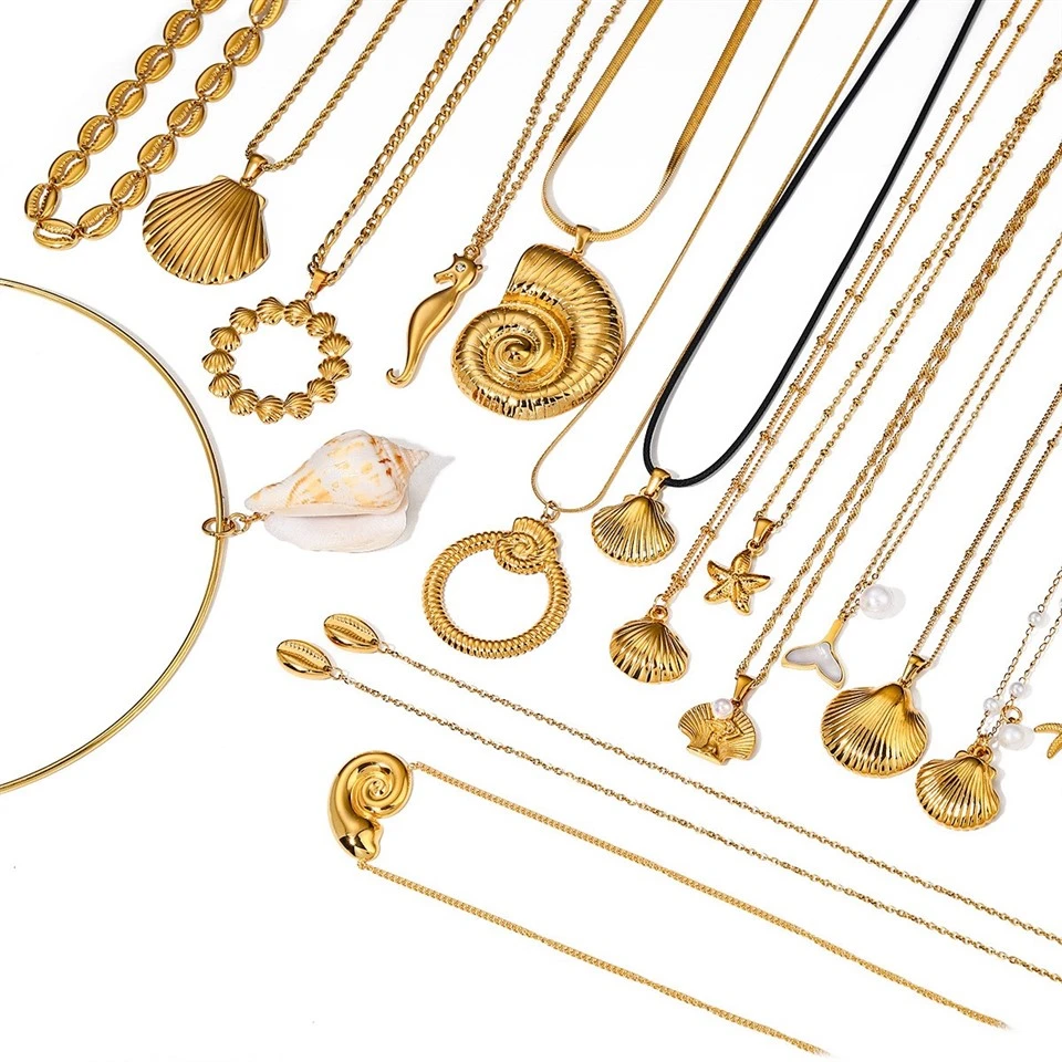Stainless Steel Shell Chain Necklace