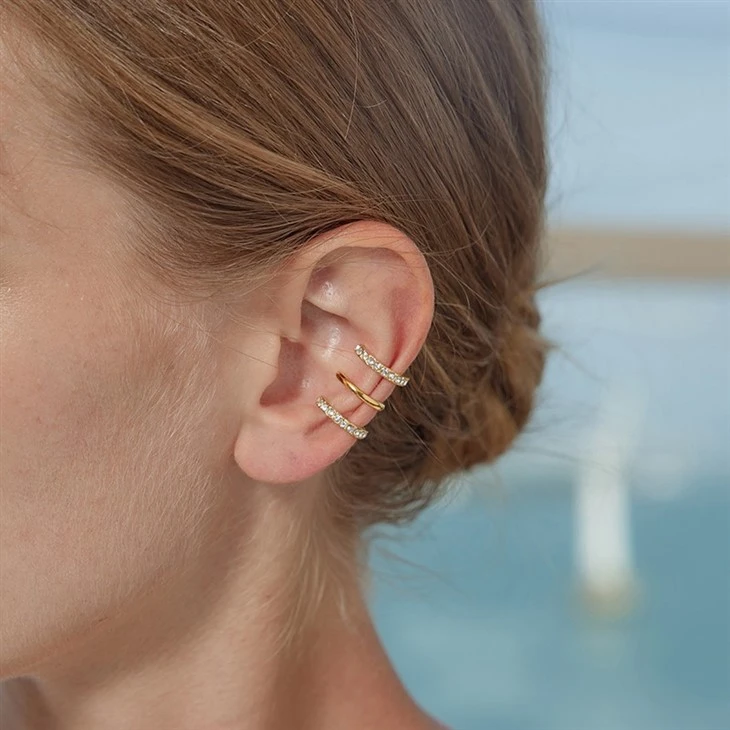 Teardrop CZ Minimal Huggie Hoop Earrings suppliers