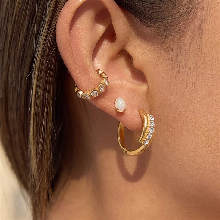 Unique CZ Hoop Earring best