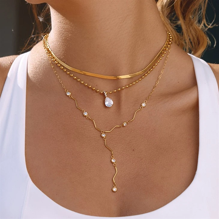 Colar Y Drop Sparkle